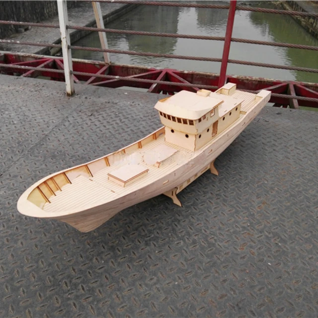 Wooden Boat Model Set Material Zhejiang Fishing Trawl Fishing Boat