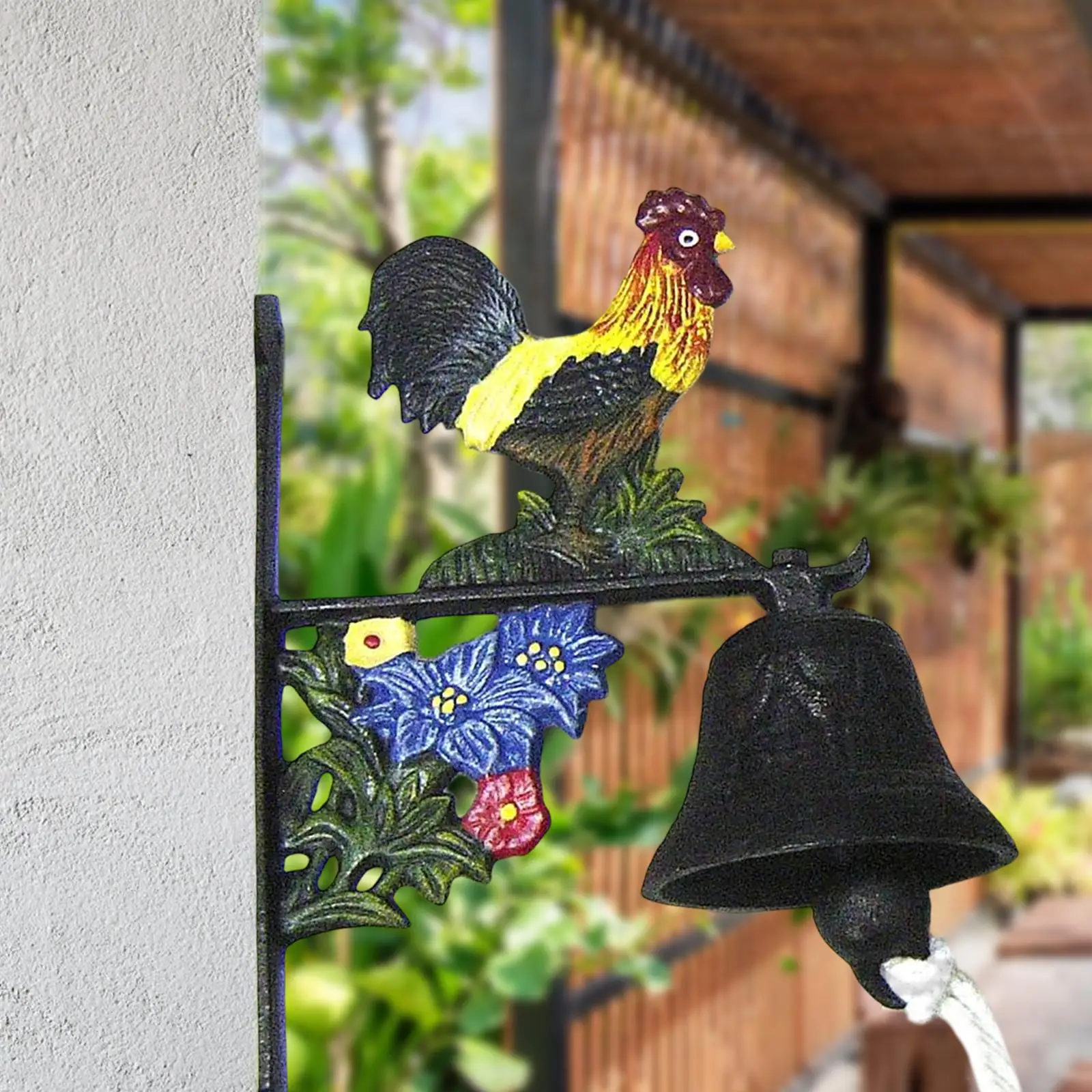 Retro Style Doorbell Rooster Door Bell Wall Mounted Doorbell for Porch Farmhouse Indoor Front Door Garden