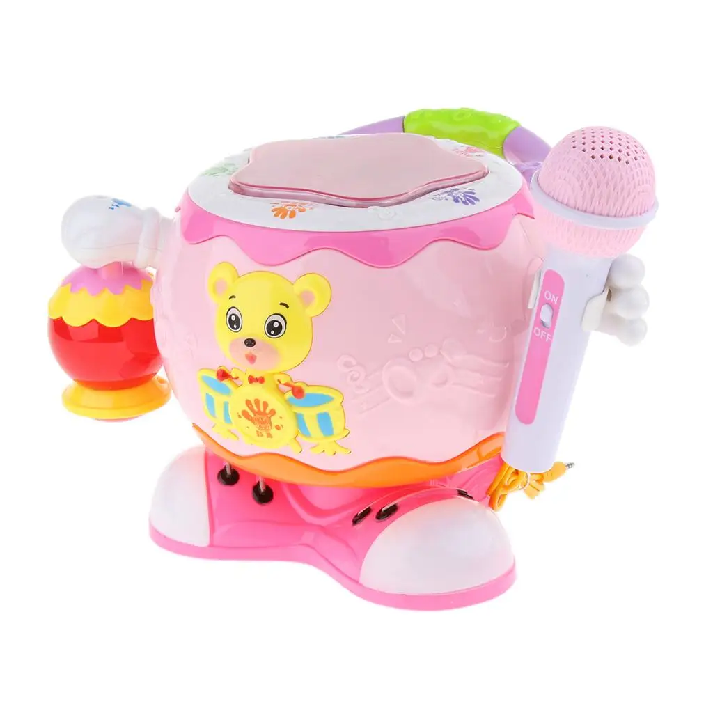   Electric Drum Set with Microphone Kids Music Educational Toy Gift