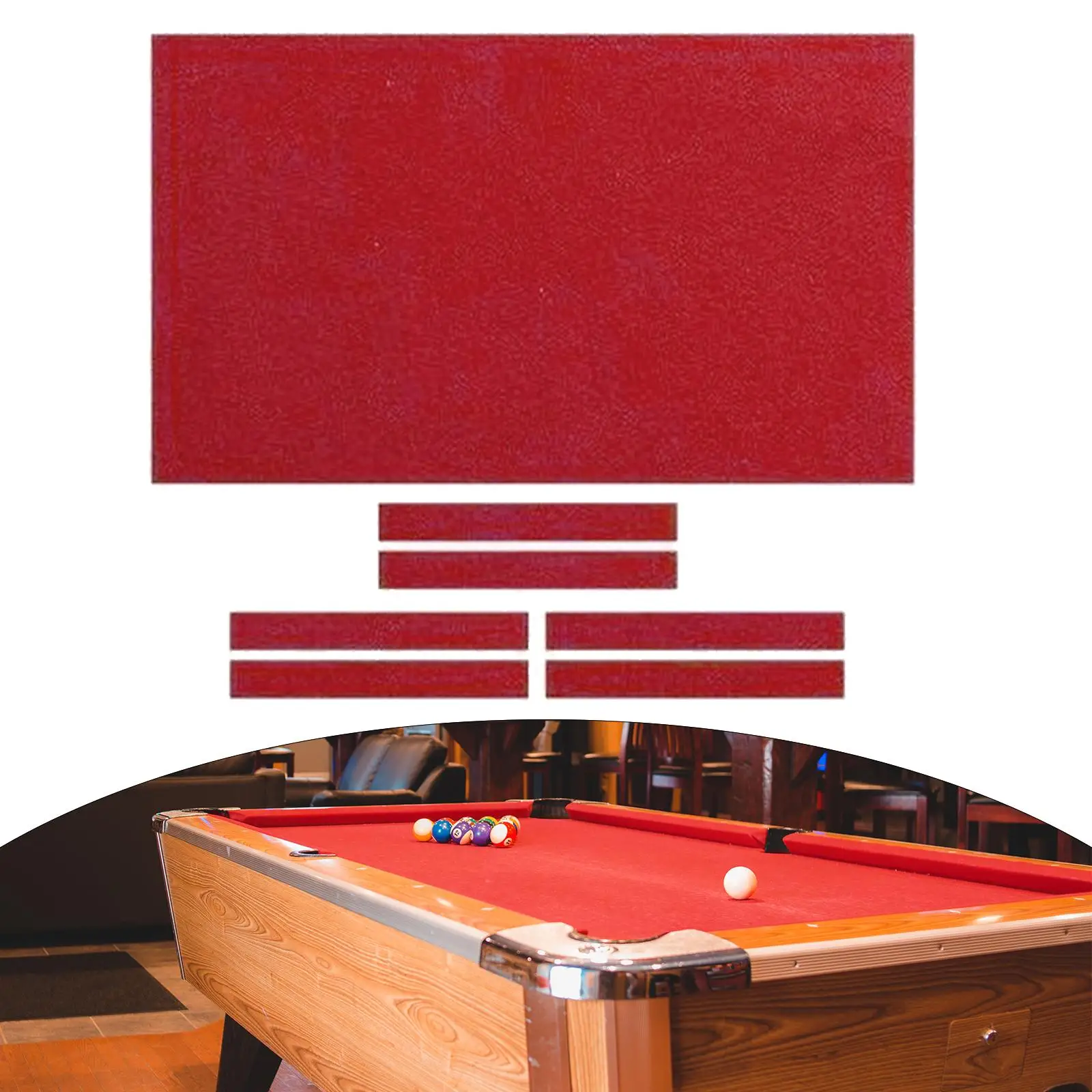 Pre Cut Billiard Pool Table Cloth and Cushion Rail Indoor Pool Tablecloth for Bars Hotels