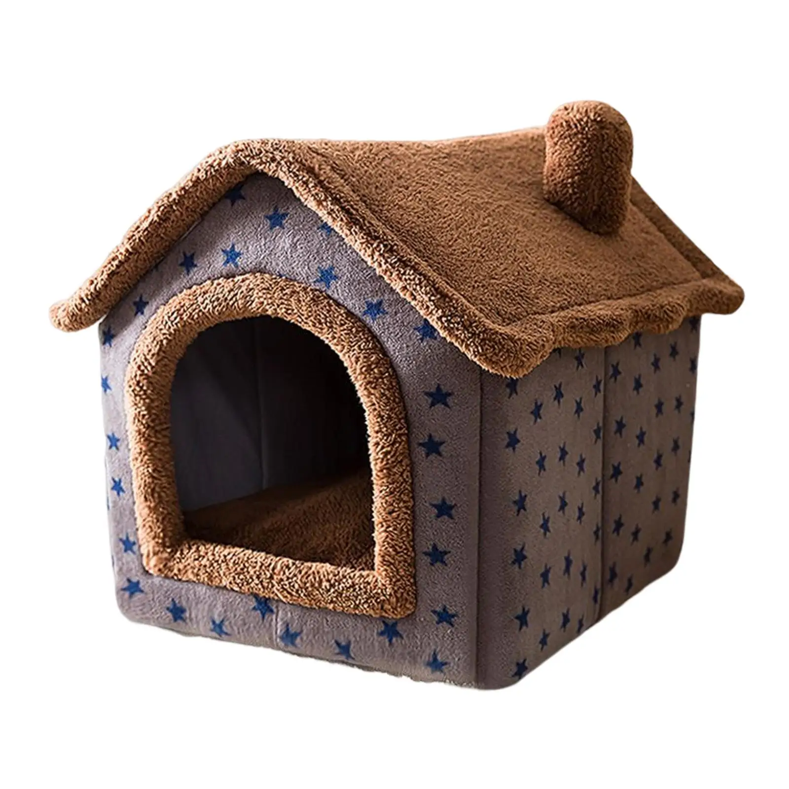 Dog Bed House Cat Tent Bed Plush Sleep Kennel Comft Cushion Cat Bed
