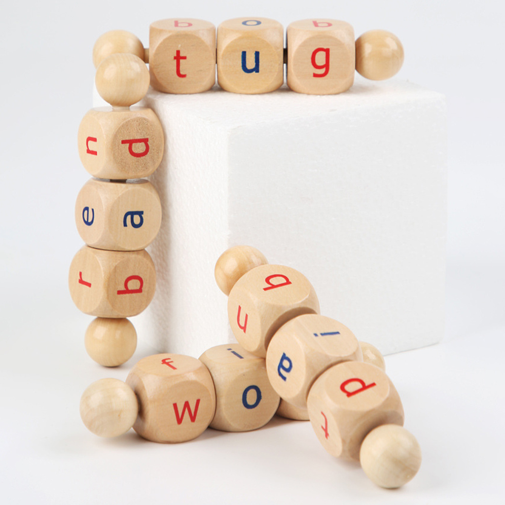 Wooden Spelling Games Learning Alphabet Letter Block for Preschool Toddlers