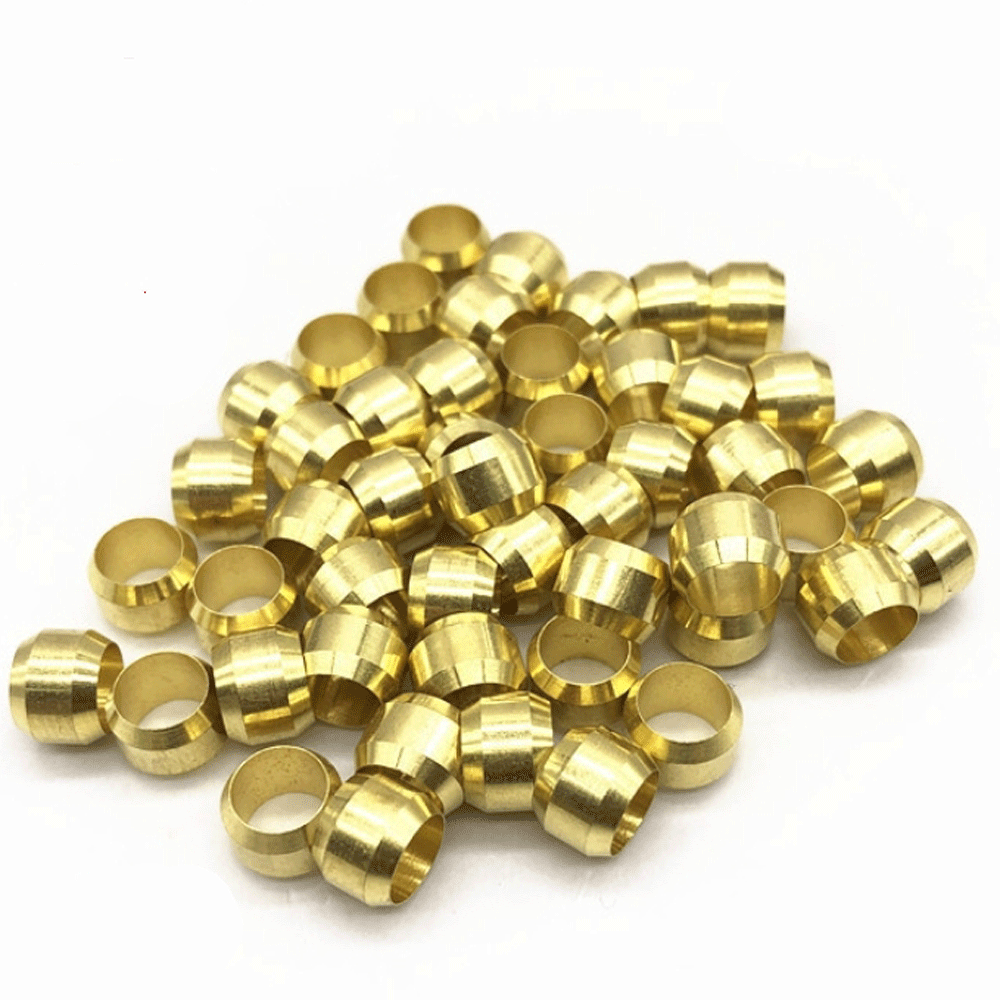 Description Picture 2 of item10 pcs 3 4 5 6 8 10mm Brass Ring Sleeve for Compression Tube Union Lubricating Pump Oil Ring Oil Pipe Clamp