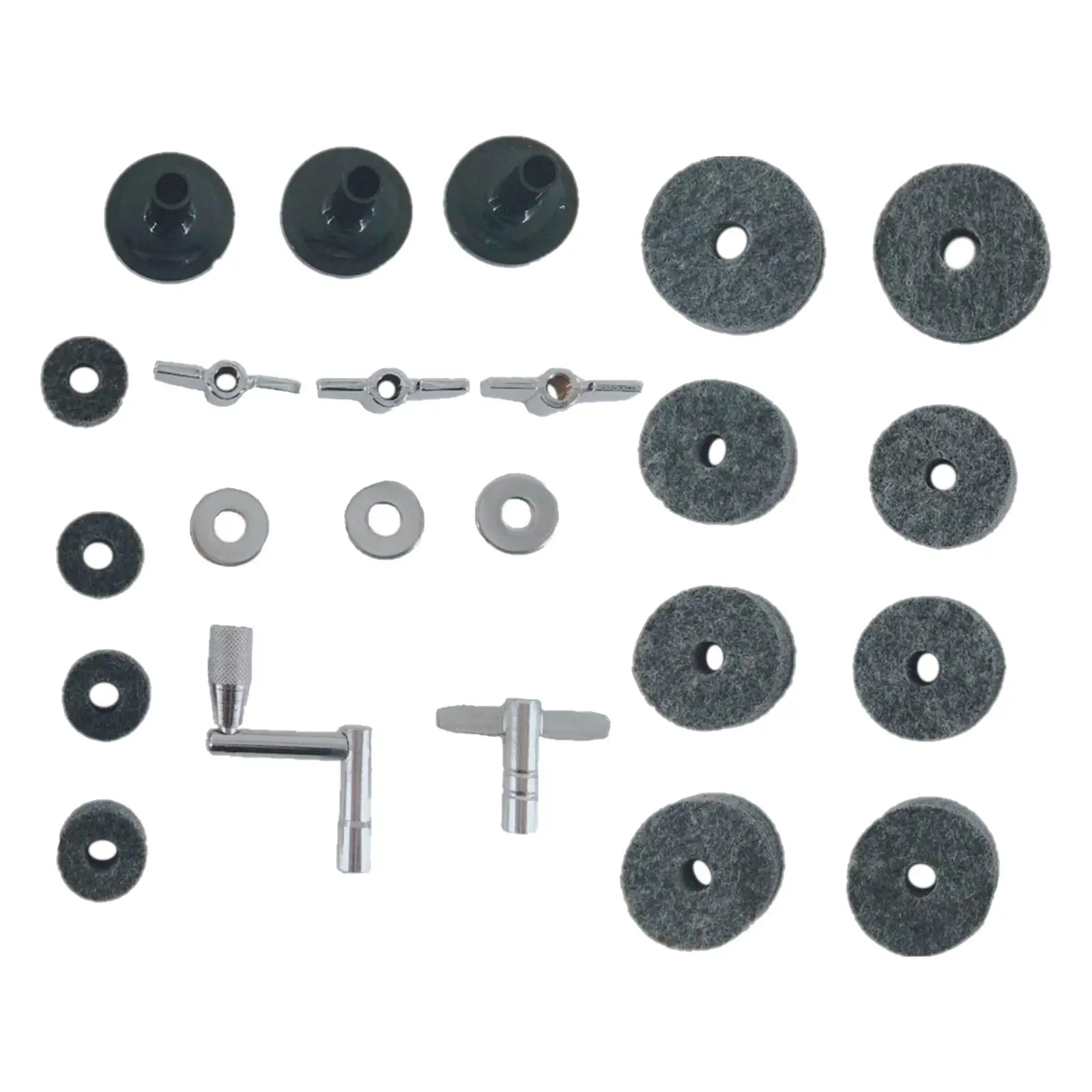 23 Pieces Drum Set Cymbal Felt Washer Cymbal Replacement Cymbal Washer Wing Nuts Drum Accessories Replacement Parts Attachment