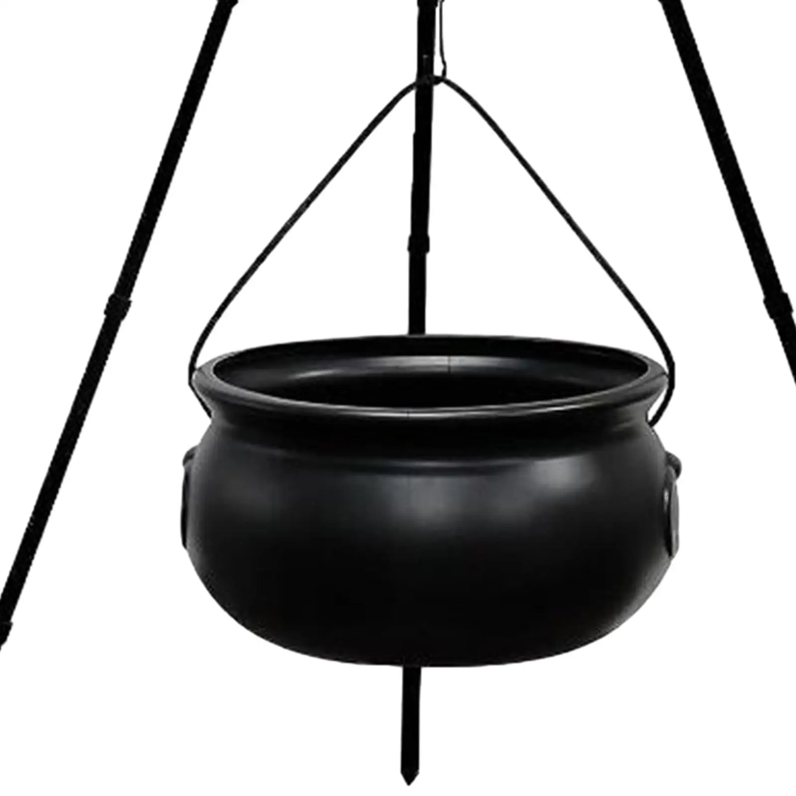 Halloween Witch Cauldron with Tripod String Light for Home Outside Decor