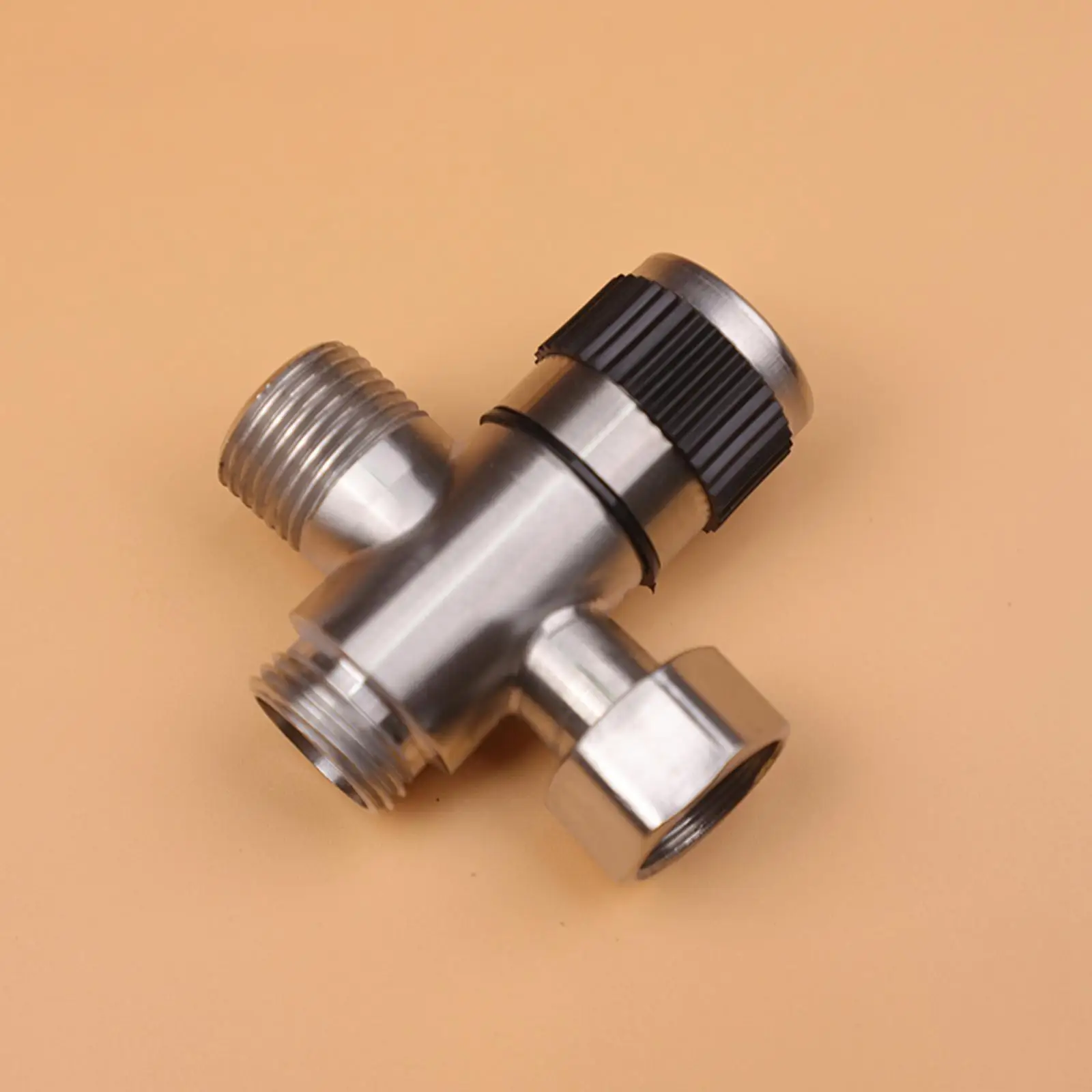 Stainless Steel Tee Diverter Valve Tee Connector Bathroom Sink Adapter Outlet Splitter Faucet Diverter Valve for Washing Machine