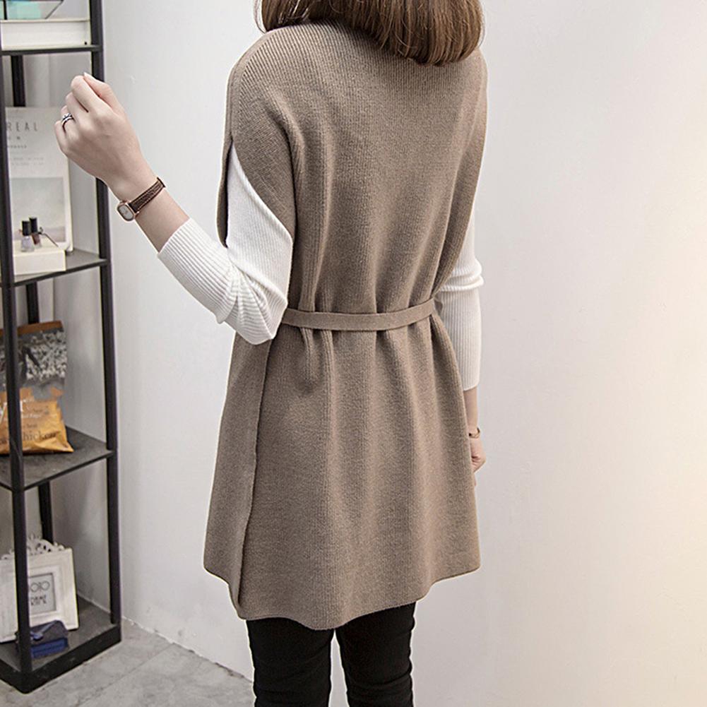 Description Picture 5 of itemWomen Sweater Vest Women's Turtleneck Sweater Vest Pullover Winter Knitted Dress Loose-Fitting Waistcoat Loose Dress Female Tops