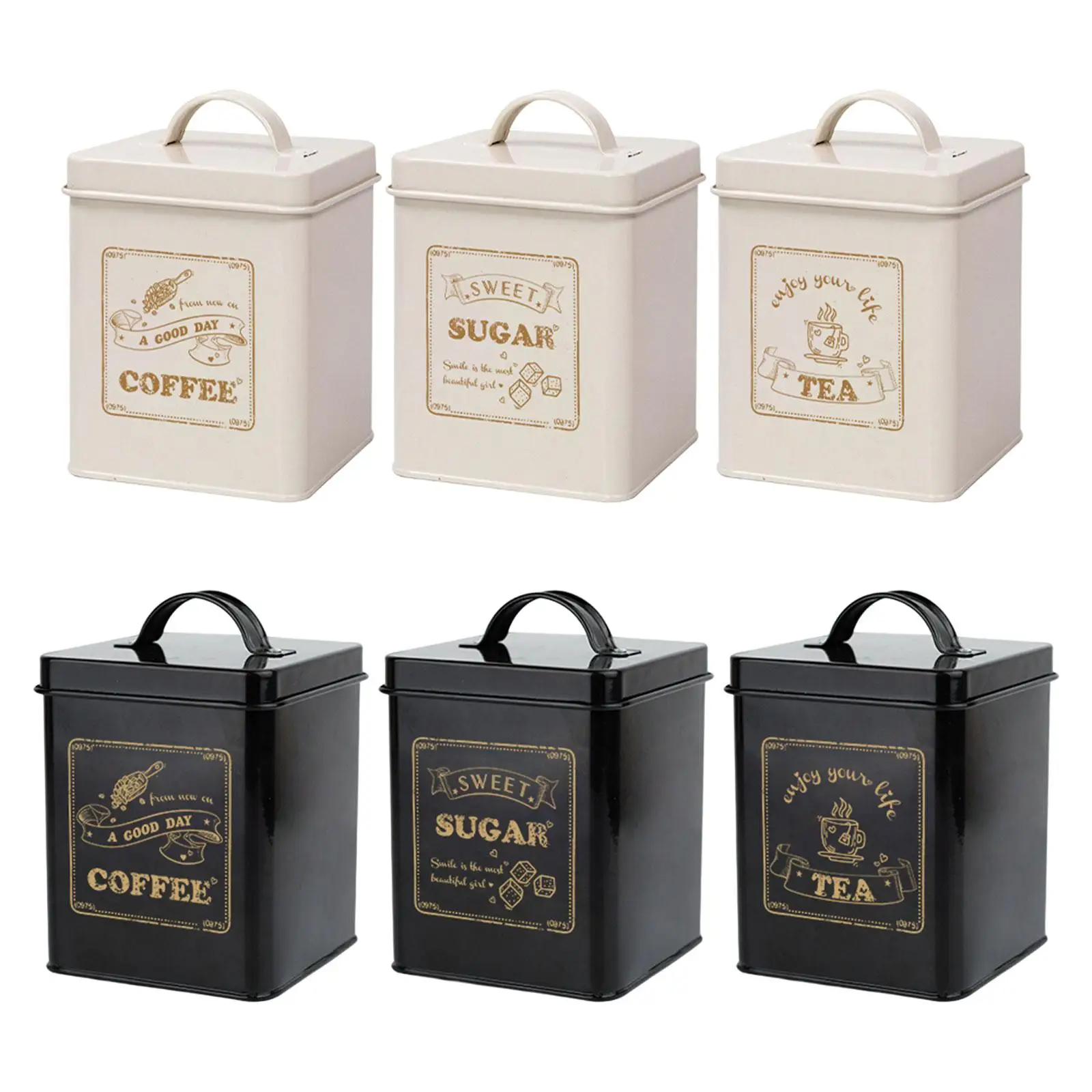 3Pcs Decorative Kitchen Canisters with Lids Stylish Functional Design 1.5L Food Jars for Restaurant Bedroom Livingroom Cafes