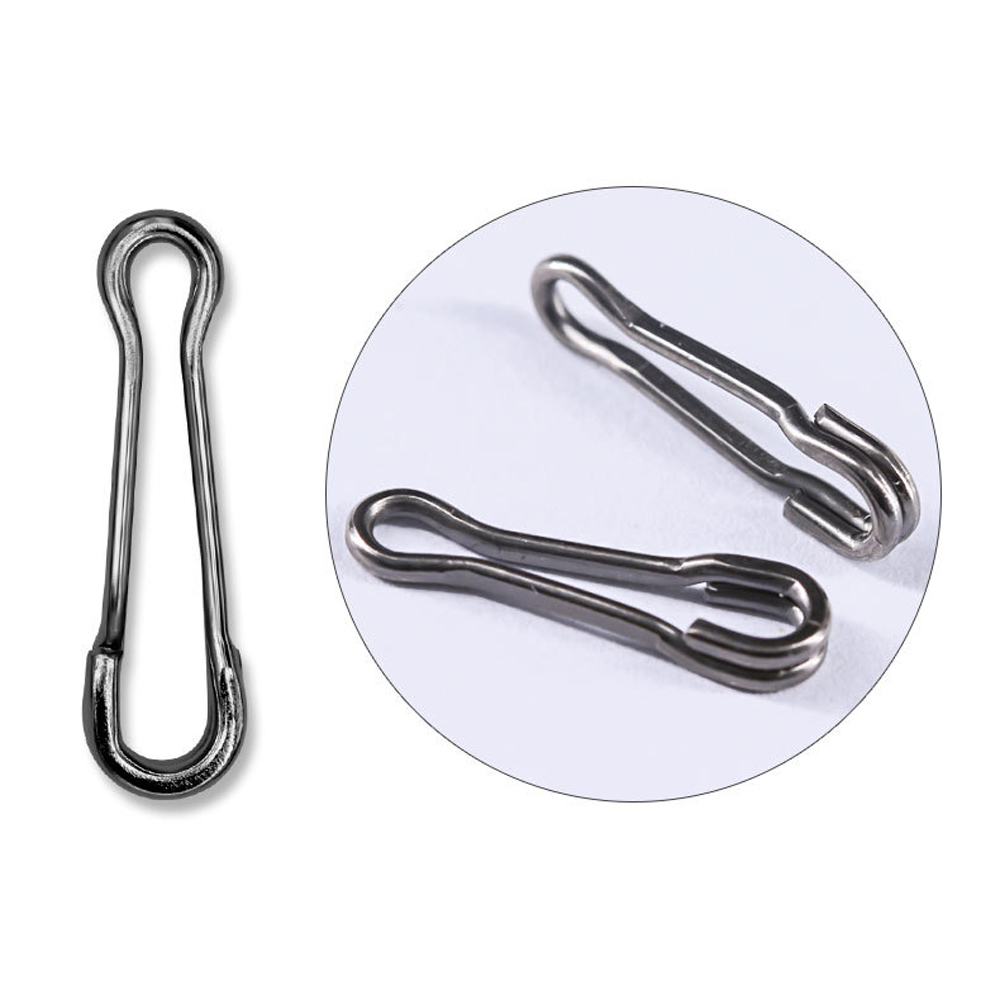 DNDYUJU 10 bis 20 Stück Angelverschluss aus Kohlenstoffstahl, Angelwirbel, Pin-Köderverbinder, Angelzubehör, Pesca – Detail 4
