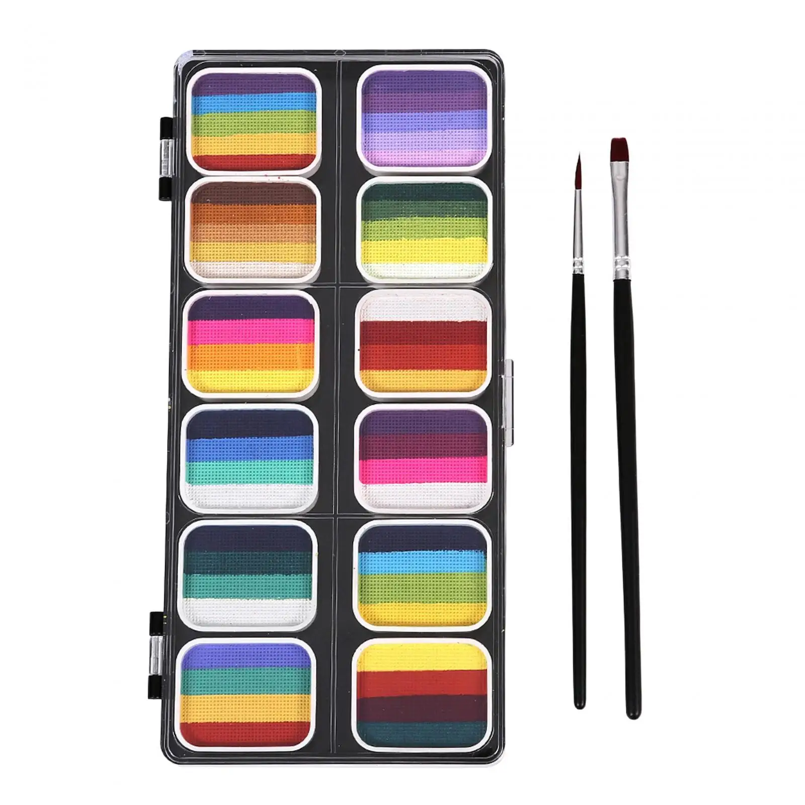 Face Paint Palette Makeup Kit 12 Water based Paints for Kid Adult Practical Professional Face Painting Set Washable