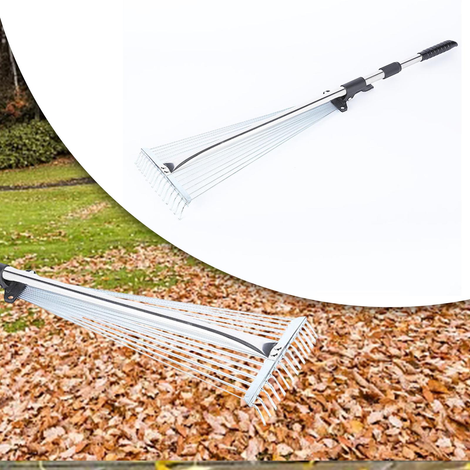 Leaf Rake Cleaning Leaves Sticks and Debris Garden Leaf Rake for Lawn Maintenance Gardening