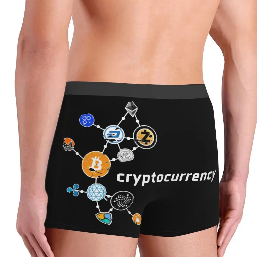 mens boxers Cryptocurrency Men's Underwear Bitcoin Crypto Btc Blockchain Geek Boxer Briefs Shorts Panties Novelty Breathable Underpants custom boxer briefs