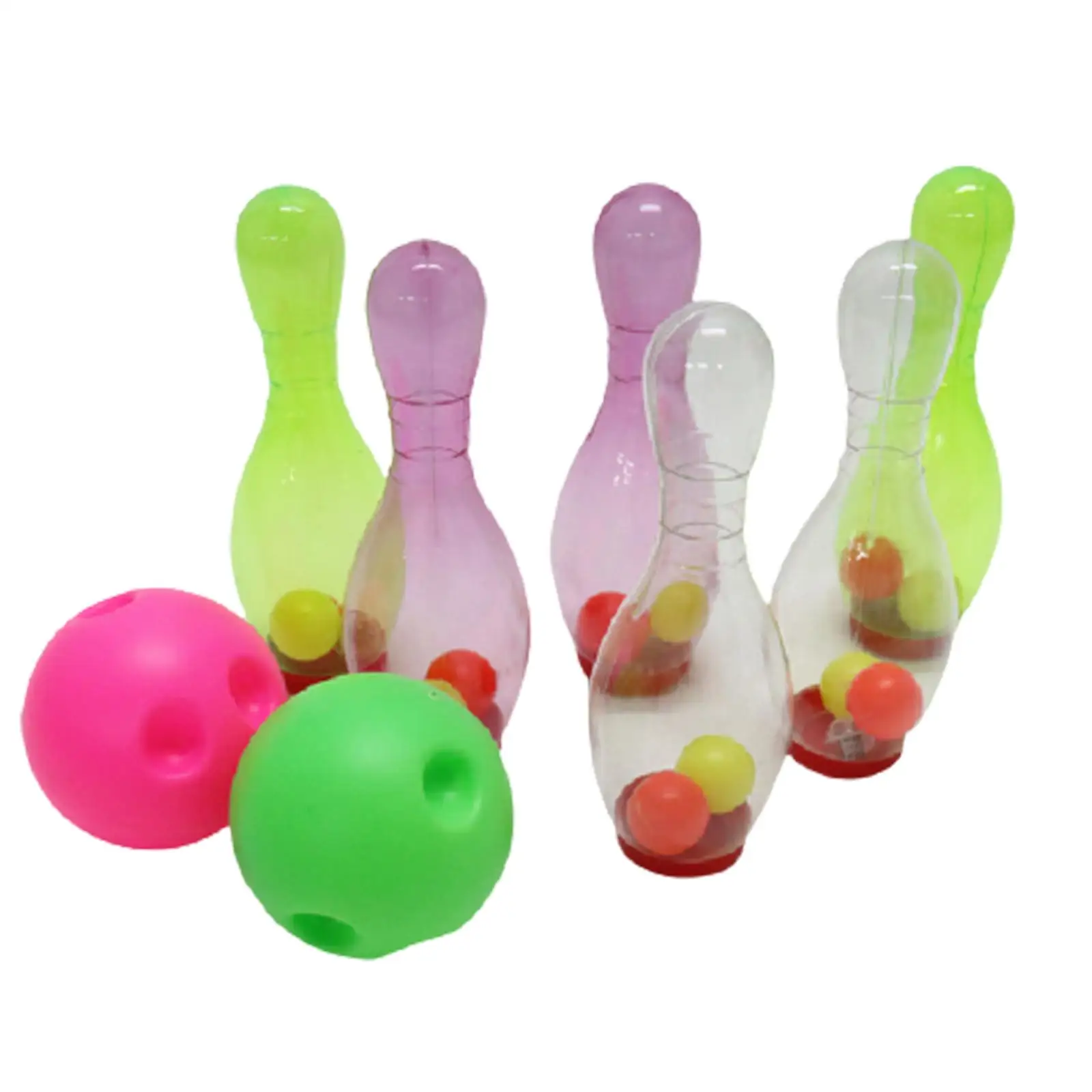 LED Bowling Set Light up Hand Eye Coordination Kids Sports Entertainment LED Bowling Pins for Kids Indoor Outdoor Games Child