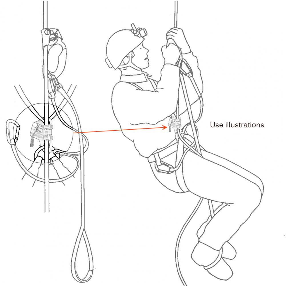 Escalada mão Ascender profissional antiderrapante seguro captura