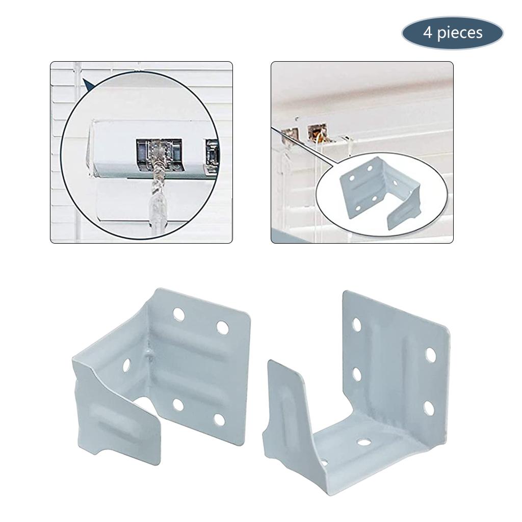 4x Blinds Center Support Mounting Brackets for Blind Home Office Wood Faux Blinds