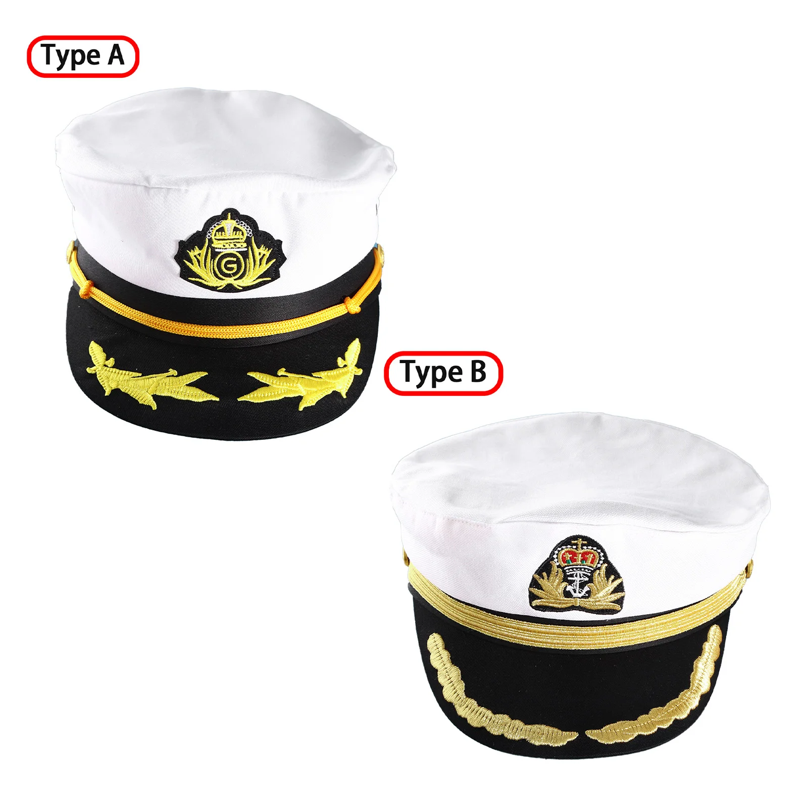 Yacht Captain's Cap Headband Nautical Cruise Party Birthday Decoration 
