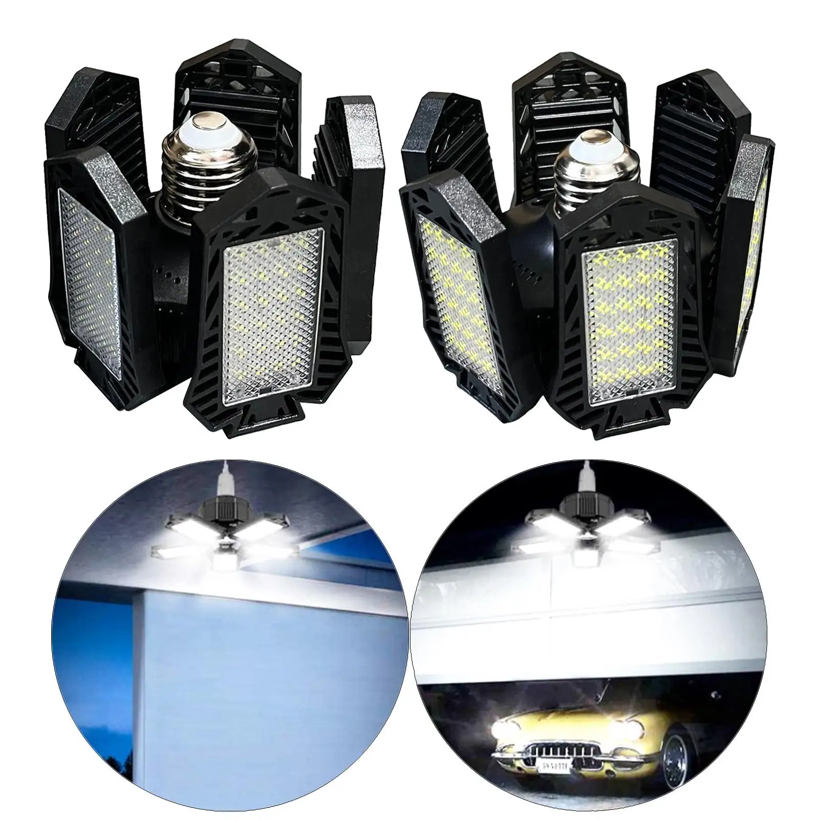 Mini LED Garage Light E27 High Bay Lamp Warehouse Energy Saving 90 Foldable Ceiling Lighting for Warehouse Workshop Lighting