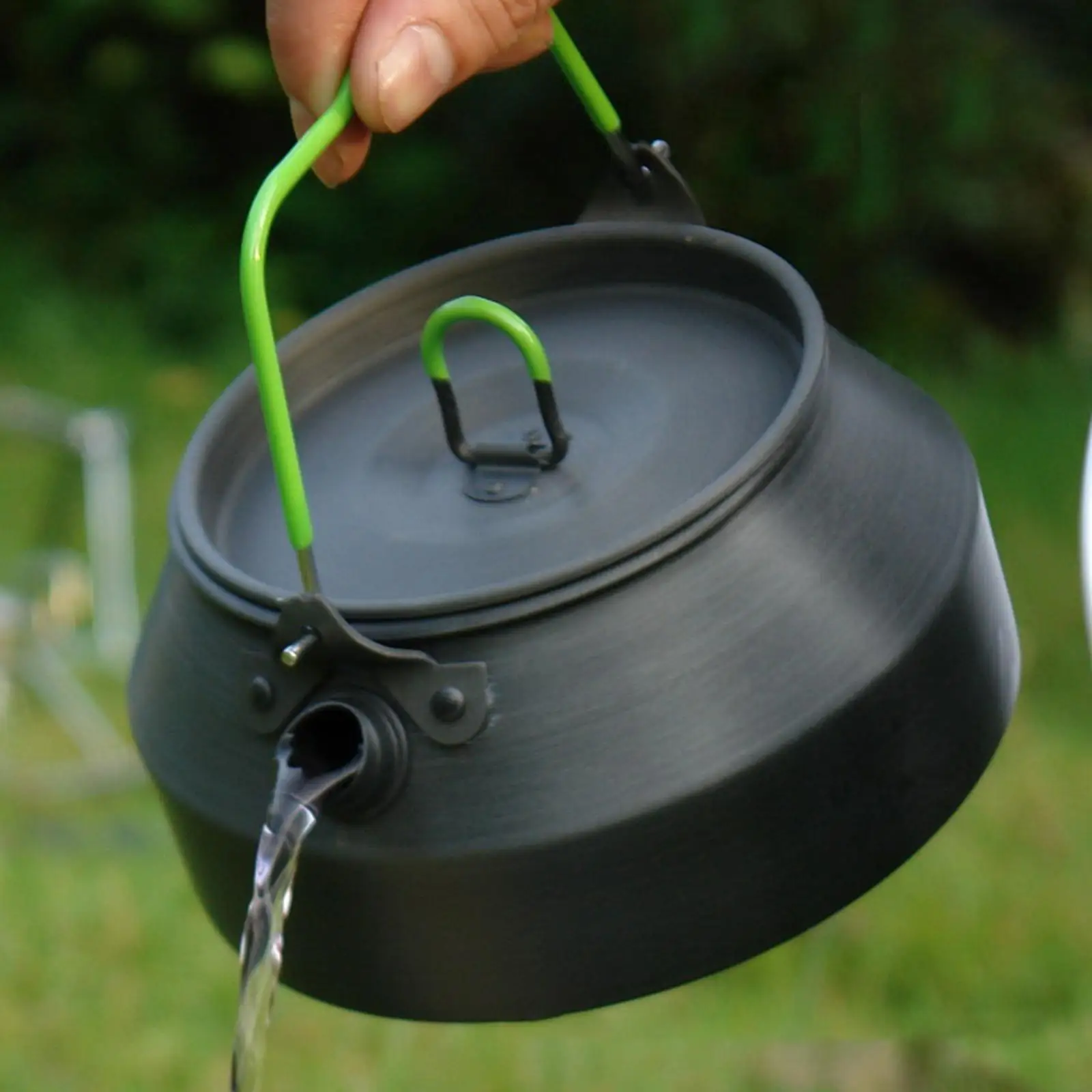 Large Capacity 800ml Compact Camping Water Kettle Teapot Gear with Handle Outdoor for Boiling Water