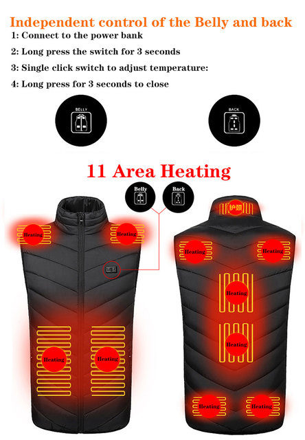 Coldproof Useful USB Heating Massage Vest Male Men Heating Waistcoat  Intelligent Thermostat for Parents - AliExpress