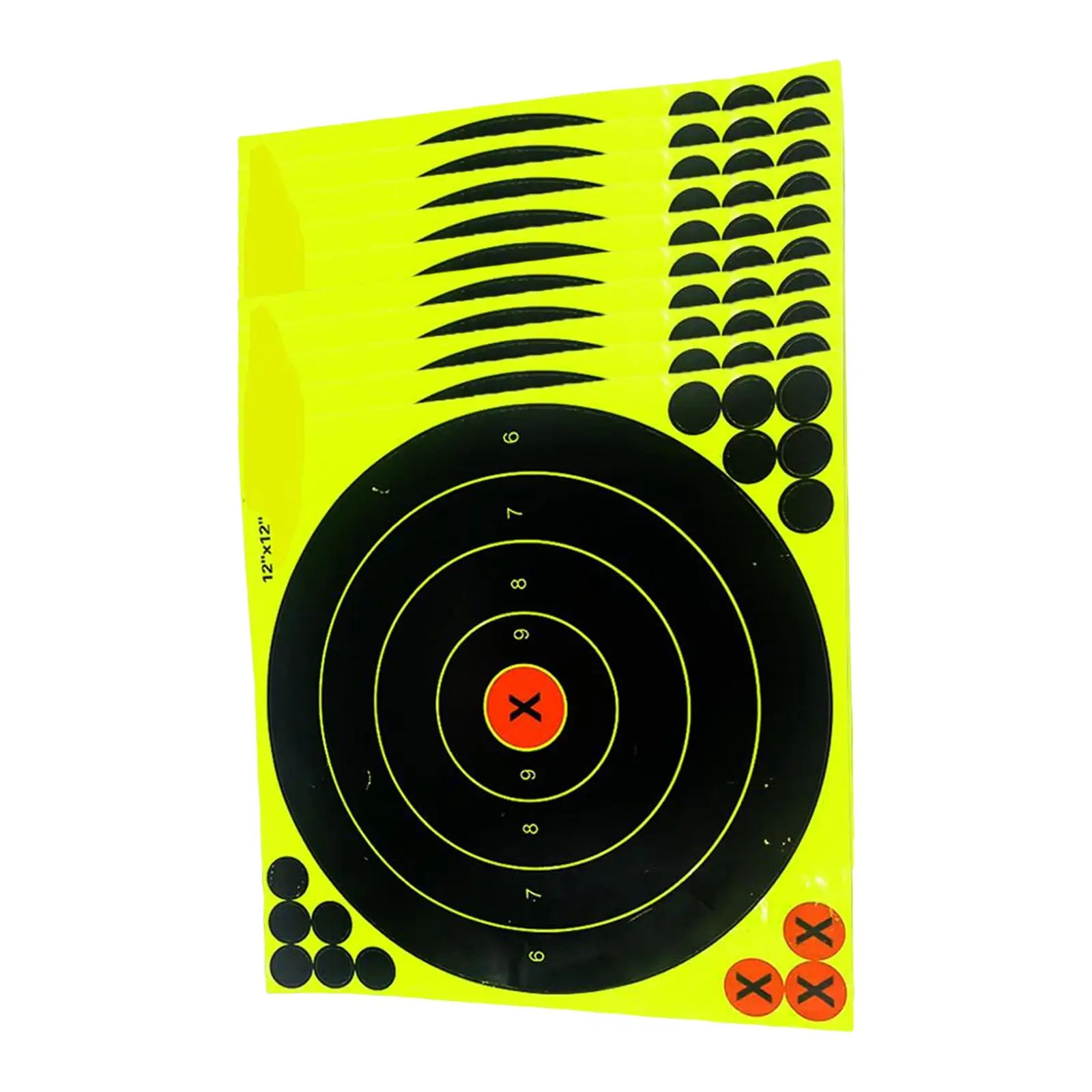 10Pcs 12inch Shooting Targets Splatter Reactive Paper Sticker Self Adhesive High Visibility Paper Target for Garden Practice Bow