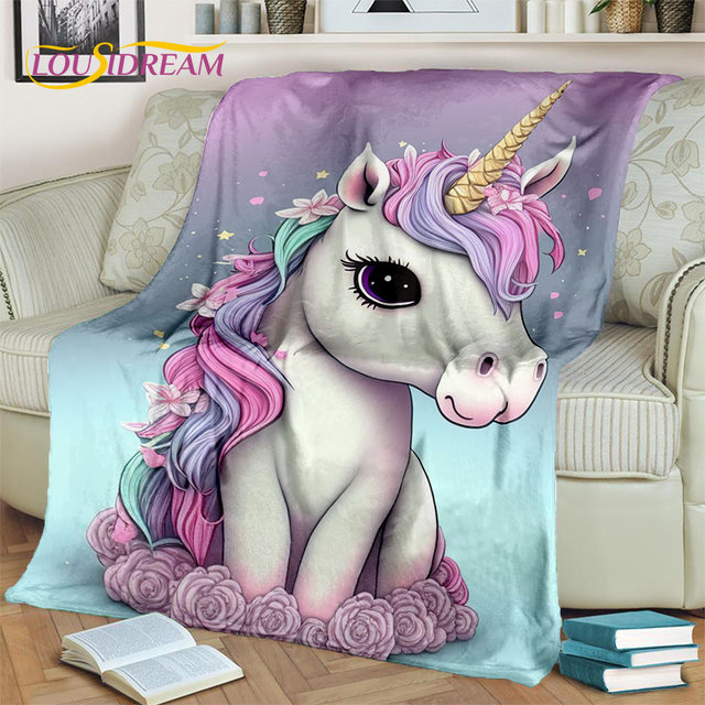 Plaid Bambina HSGLGNA Coperta Per Bambini, Con Unicorno, Luce Al Buio, Idea Regalo Per Ragazze, Super Morbida E Calda, Coperta Da Letto, Con Unicorno, Colore: Rosa (Animali, 150 X 200 Cm Coperta - 10