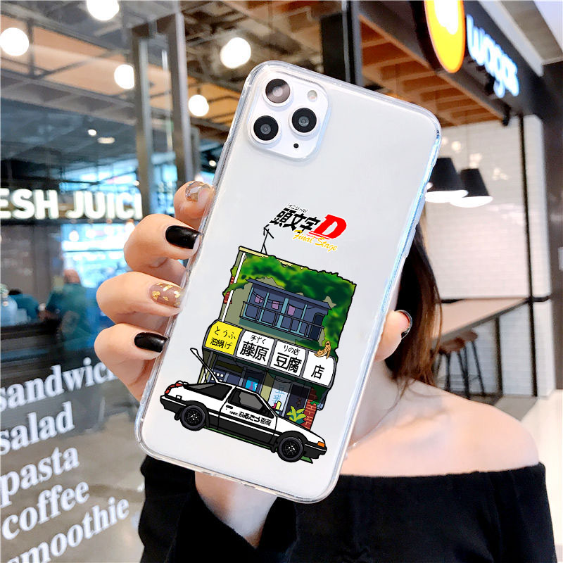 Drift japanischen Anime Ae86 erste d Handy hülle für iPhone 13 12 11 14 15 Pro Max Mini XR XS plus klare stoß feste Abdeckung Fundas – Detail 6