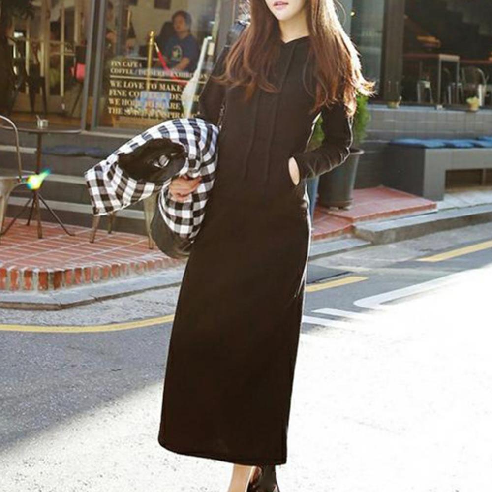 hoodie maxi sweater dress