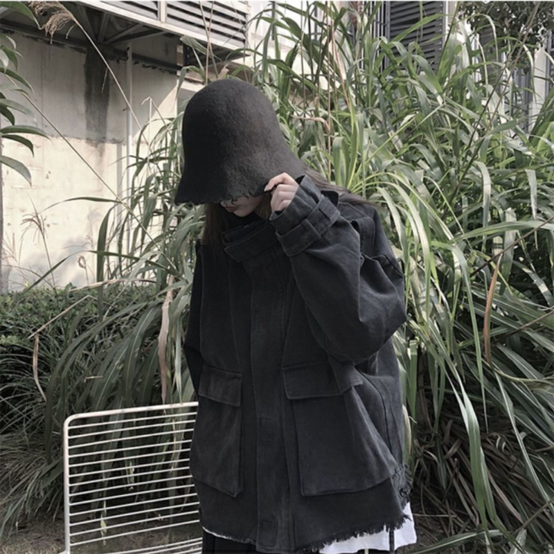 ulzzang hip hop primavera solto design outwear