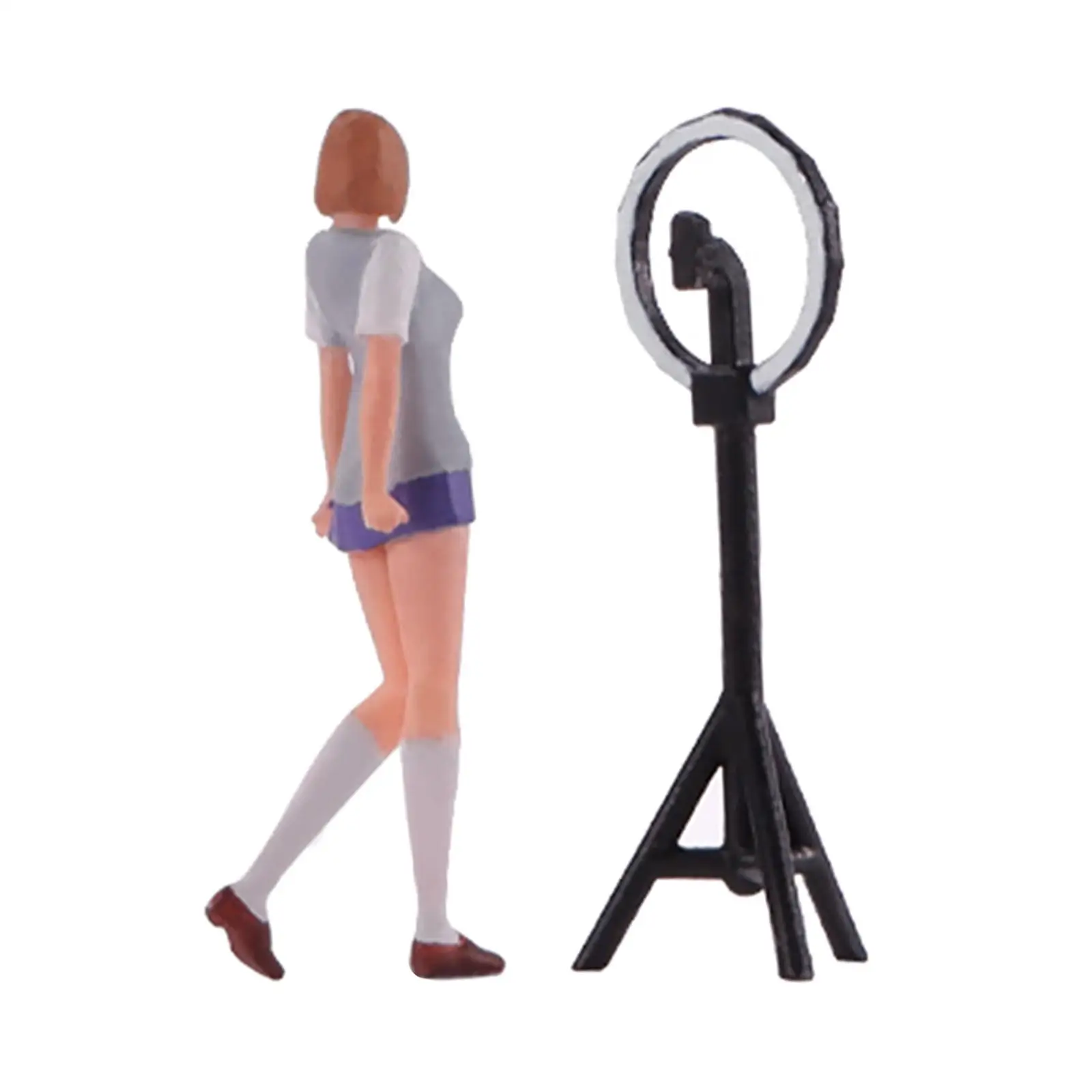 1:64 Girl Figure Architectural Scale Train Park Street People Decor