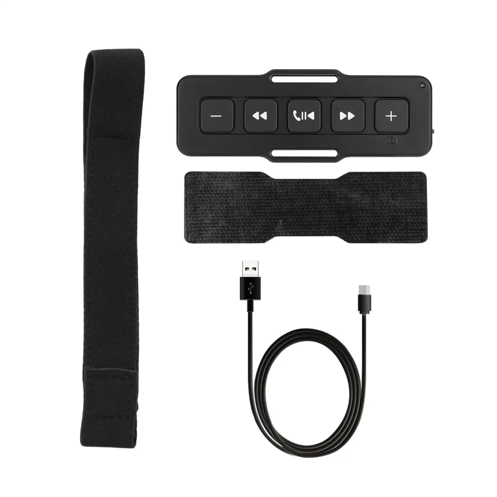 with Bandage Media Control 5 Button IPX4 Compact Adjustable Hands Free Rechargeable Car Remote Controller for Bicycle Car