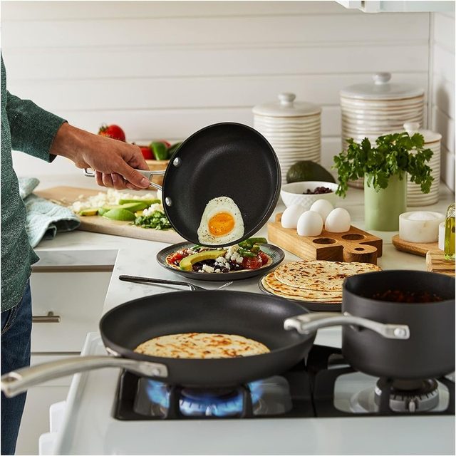 Calphalon Classic AquaShield Nonstick Cookware, 5-Quart Saute Pan with Lid  Pots and Pans Cast Iron Cookware Frying Pan - AliExpress