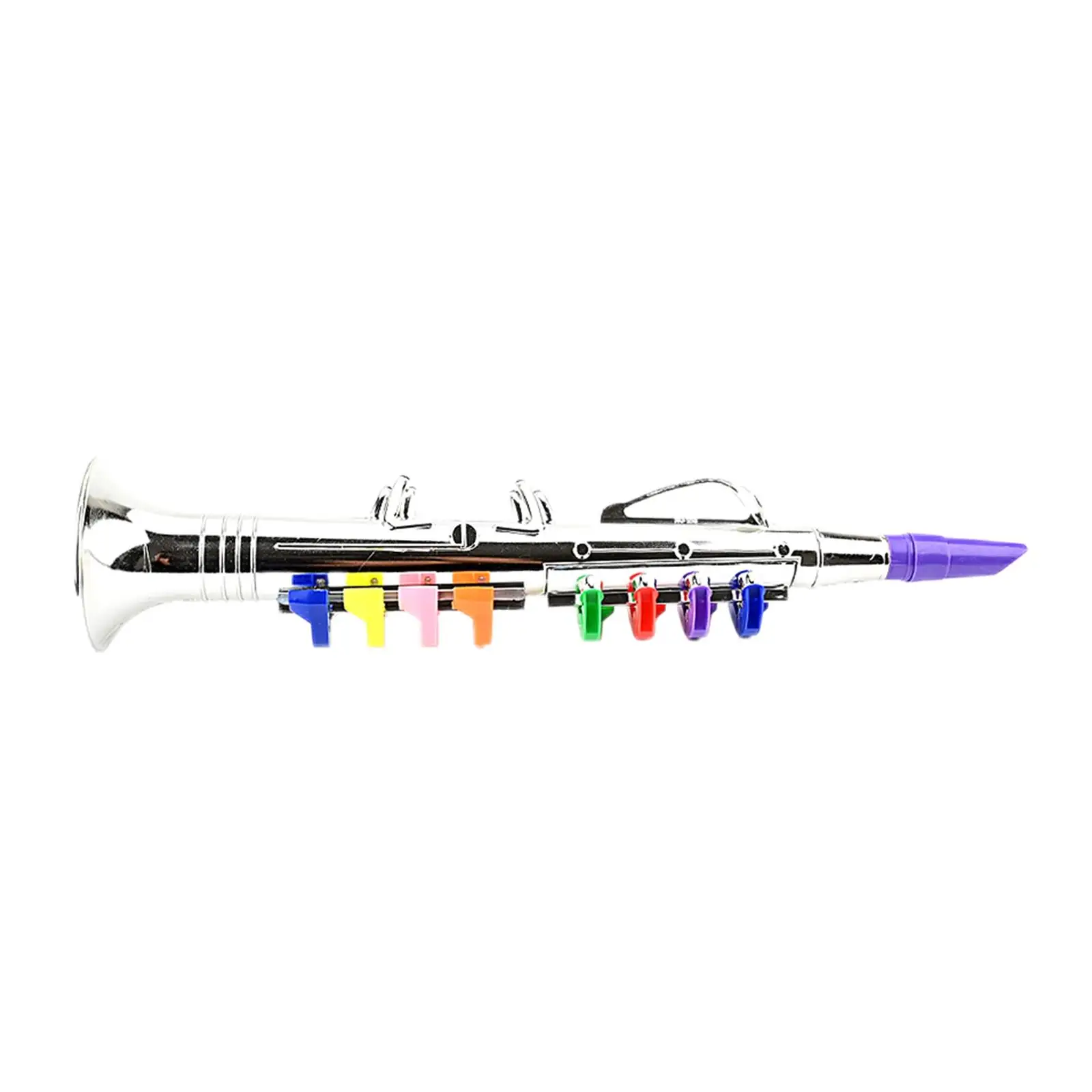 8 8 Colorful Keys Kids Saxophone Trumpet Clarinet, Durable  Preschool Kids