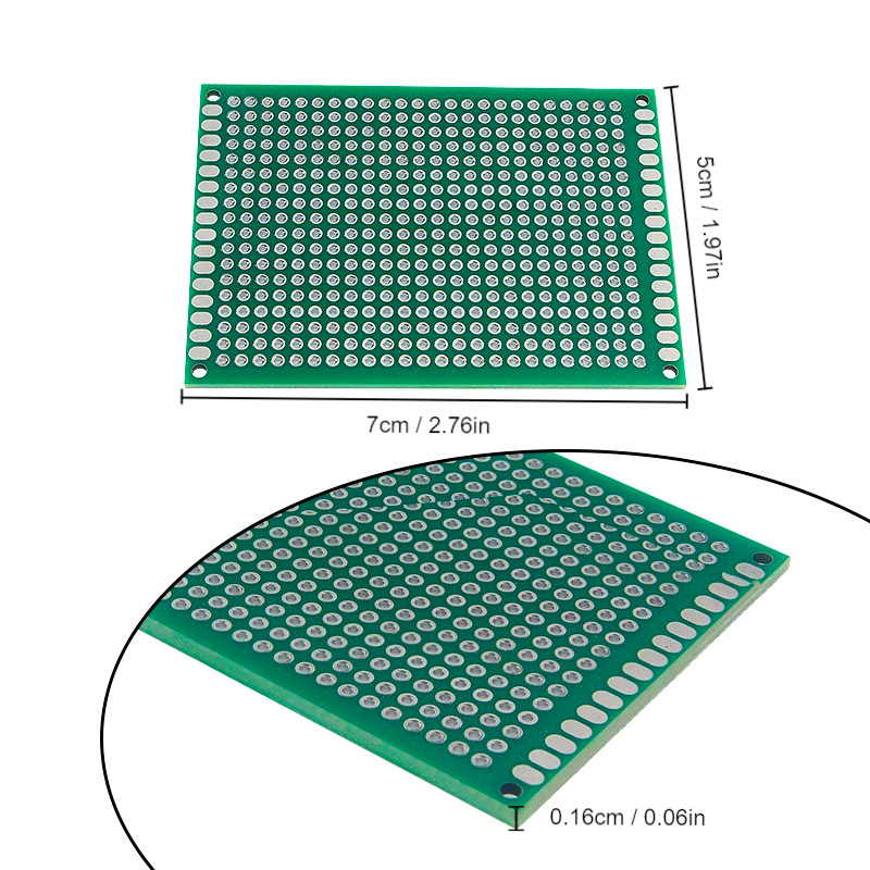 Single-Sided PCB Board Circuit, Protótipo Perfboard, Kit