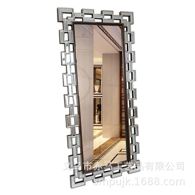 Sunchamo Acrylic Rhinestone Mirror Splicing Entrance Decorative Mirrors  Wall-mounted Hotel Club Bathroom Vanity Home Decoration