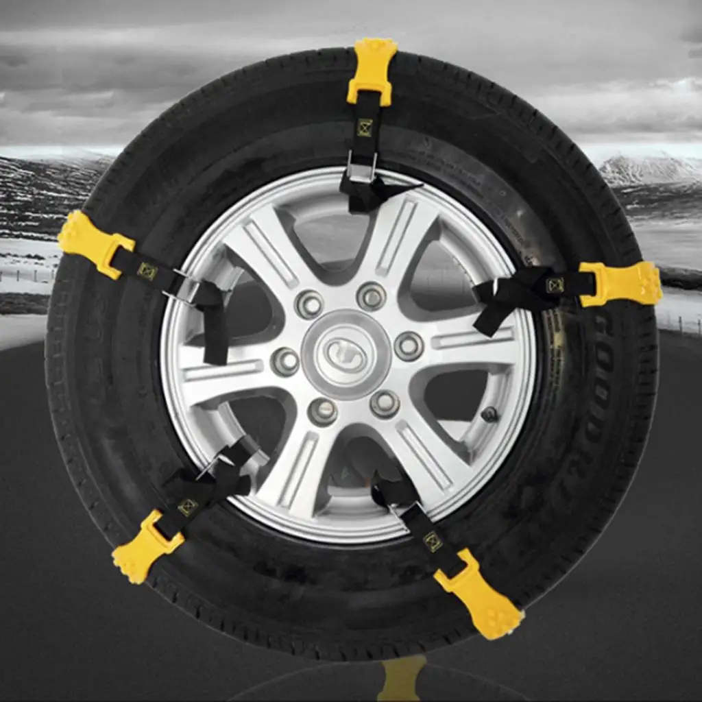 10 Pack Car Tyre Winter Snow Adjustable Anti-skid  Rubber Chains