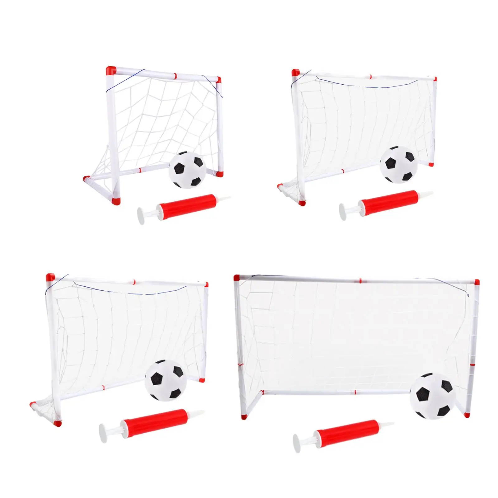 Soccer Football Goal Post Sports Toys Learn to Play Mini Training Practice Set for Boys and Girls, Ball, and Pump Included