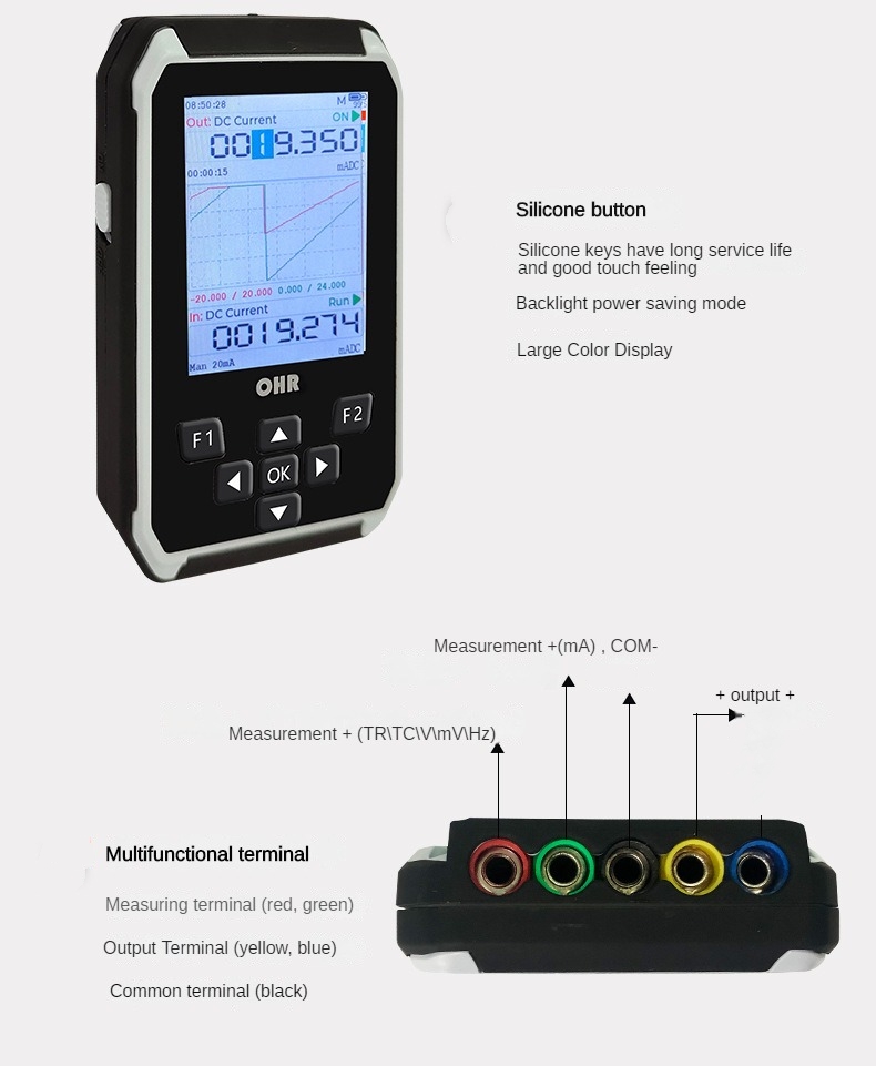 OHR-C03 Process Calibrator Current Voltage Simulator Signal Generator Source Tra