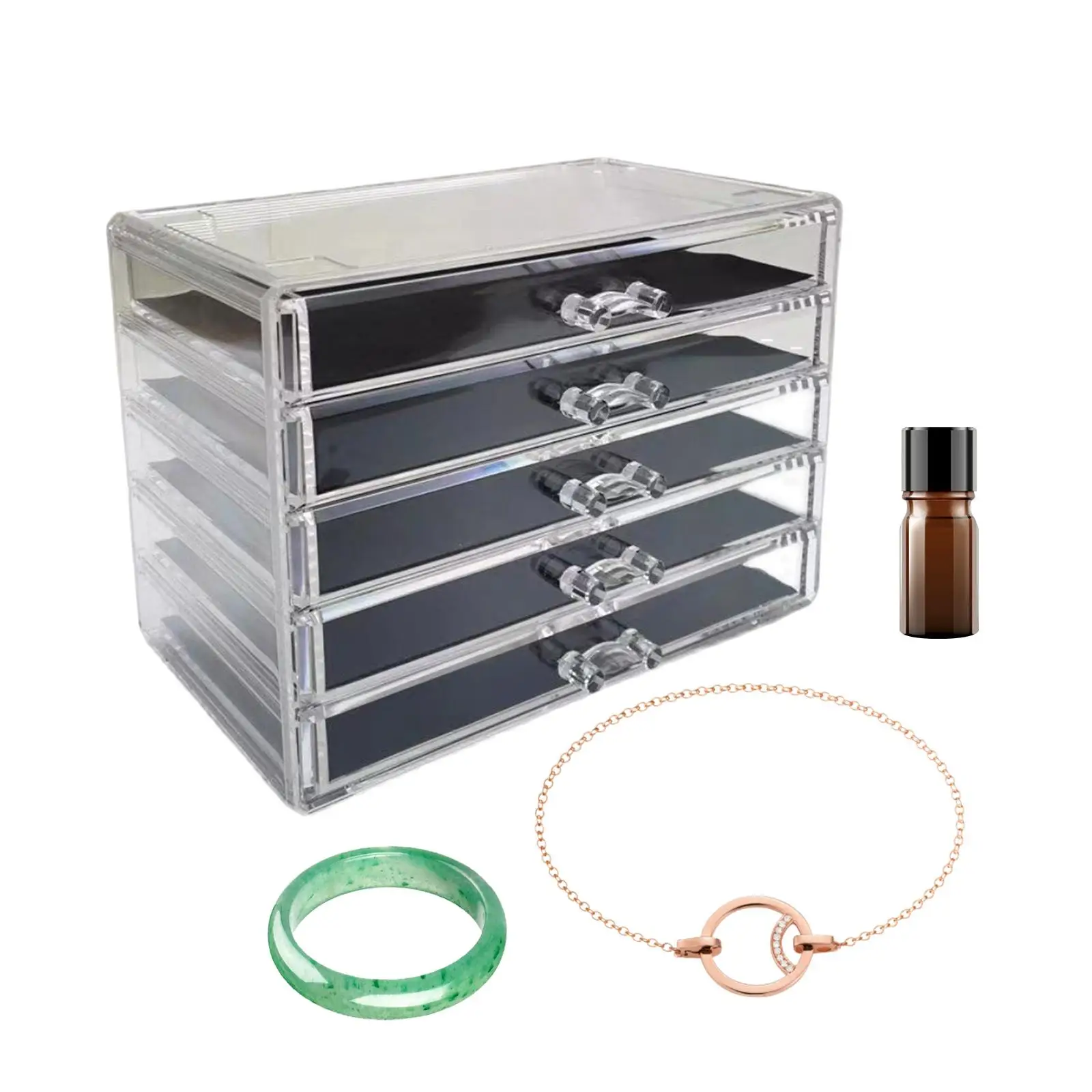 Cosmetic Makeup Jewelry Organiser Acrylic Drawer Storage Organizer Boxes