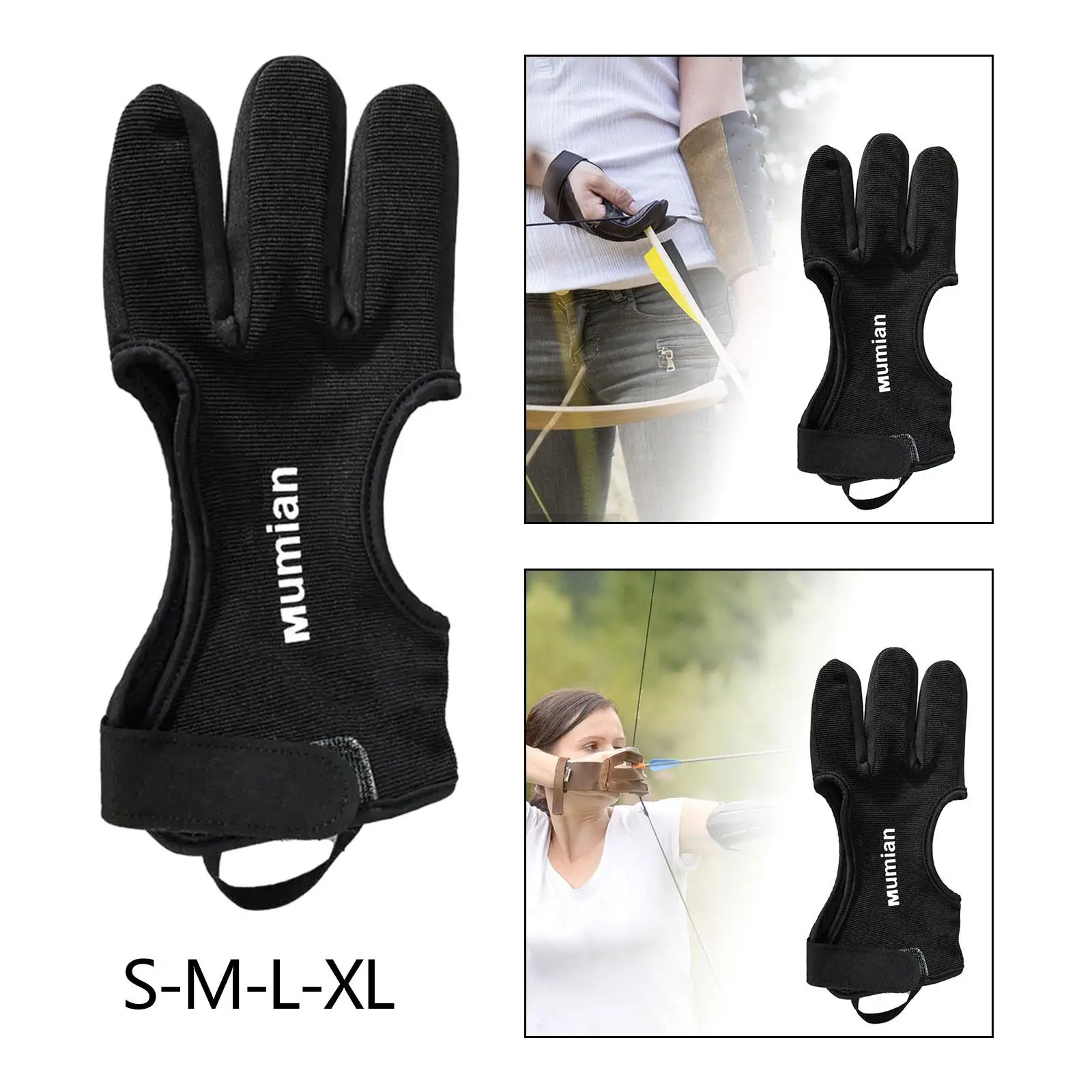 Archery Glove Protective Glove Finger Tab for Men Women Archery Training