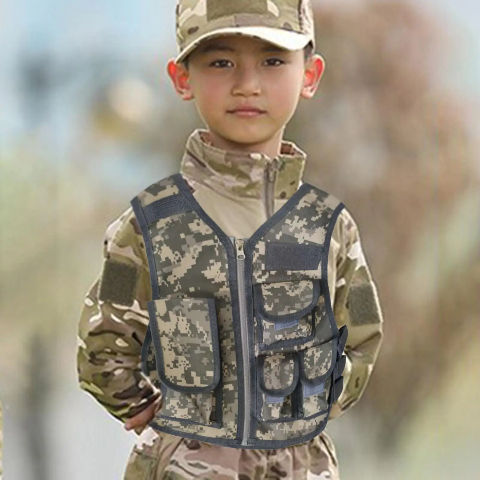 Kid  Vest Gaming Waistcoat Assault Gear Plate Carrier  Game