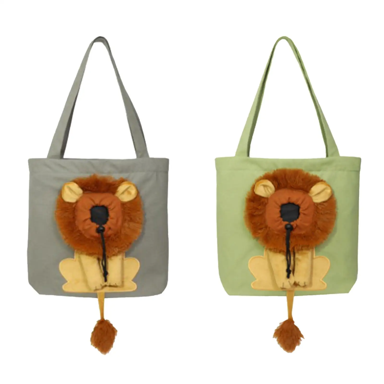 Cat Carrier Bag Travel Transport Bag Kennel Breathable 3d lion Pattern Canvas