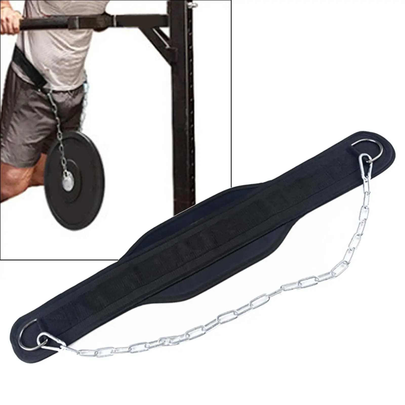 Polyester Dip Belt Bodybuilding Weight Lifting Chain Workout Training Toner
