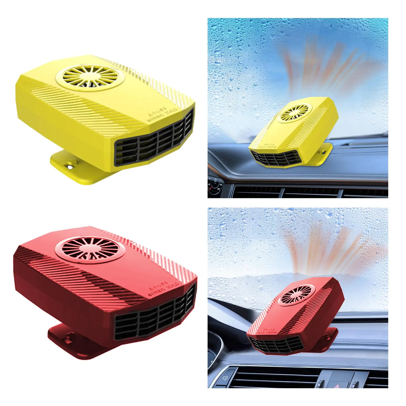 Car Heater Fan Multifunctional Small Stable Easy Installation Windscreen Defogger Portable for Truck Car Taxis Travel