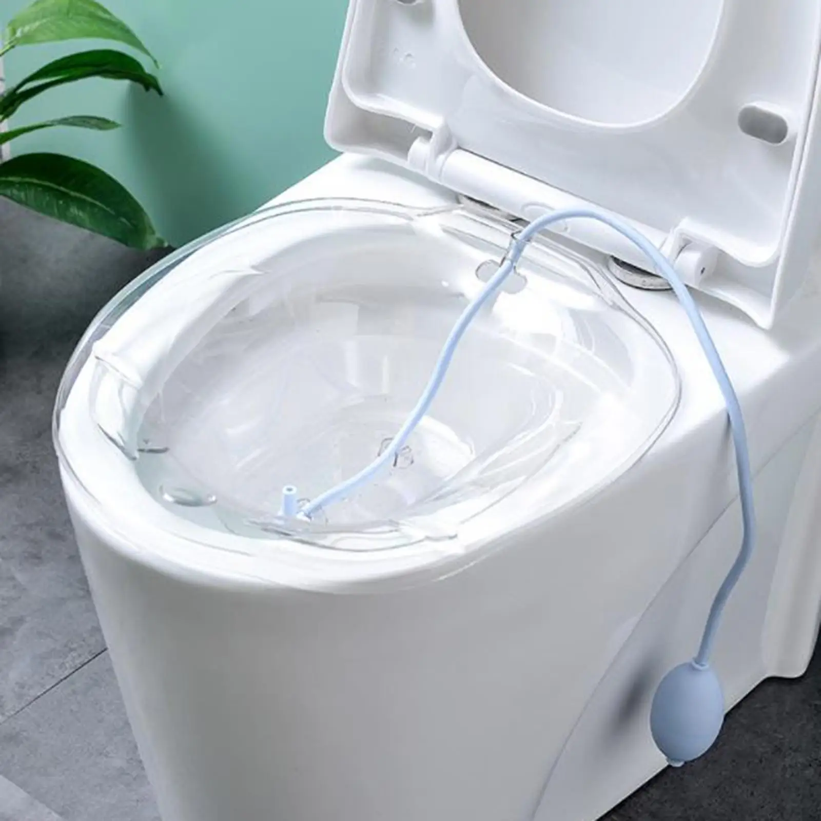 Adults Sitz Bath with Flusher Over The Toilet Seat Easy to Store Bidet Portable