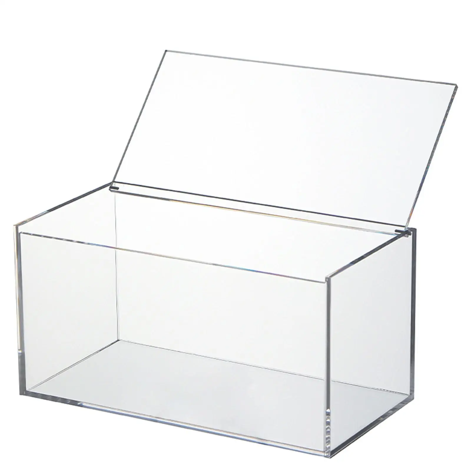 Acrylic Box with Lid Storing Organizer with Flip Covers Dustproof Multipurpose Durable Transparent Shop Coffee Holder Box