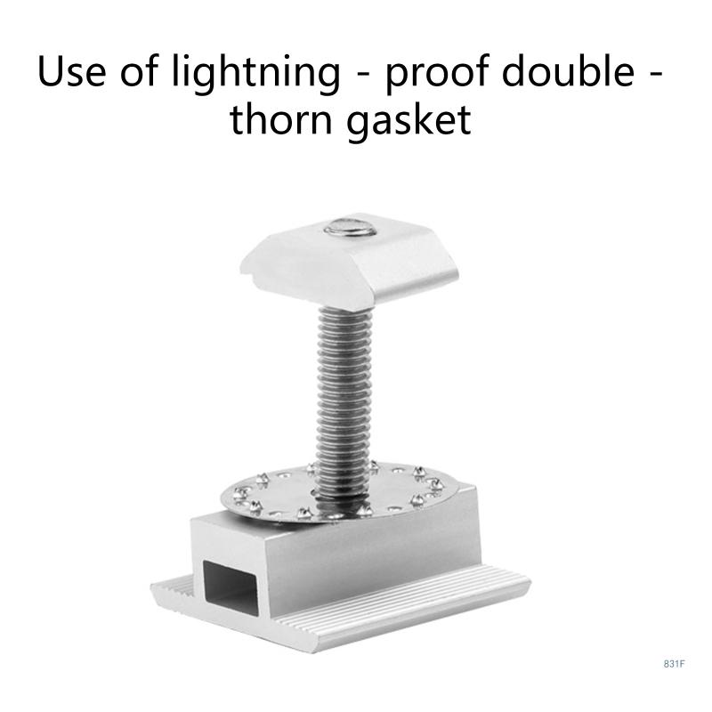 Description Picture 5 of item50Pcs 1.3''x1.3'' Solar Panel PV Grounding Clip/Washer/Spacer Stainless Steel