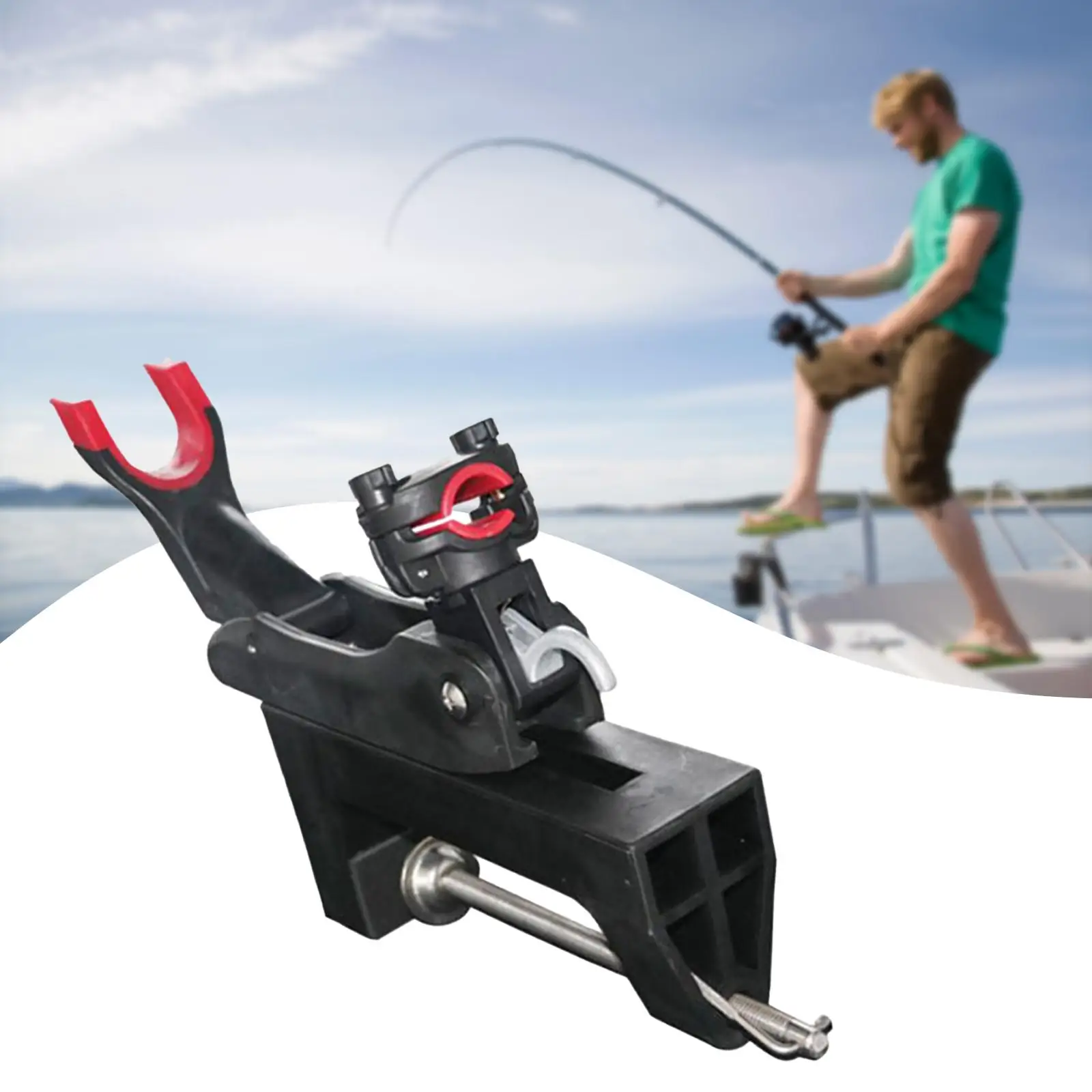 Fishing Rods Holder Accessories Professional Replace Large Clamp Opening Adjustable Boat Rod Bracket for Kayak Canoe Dock Yacht