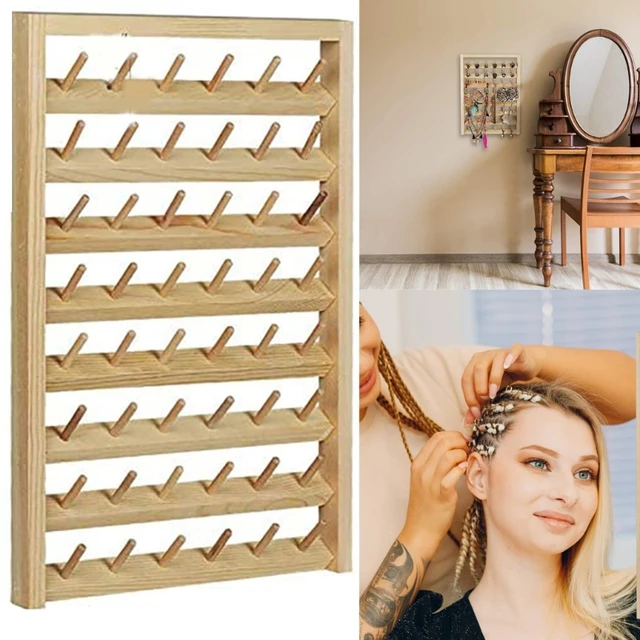 Braiding Hair Rack Stand Hair Stylist Wooden Thread Holder for Sewing  Machine Thread Rack for Sewing Organizer Dropshipping - AliExpress