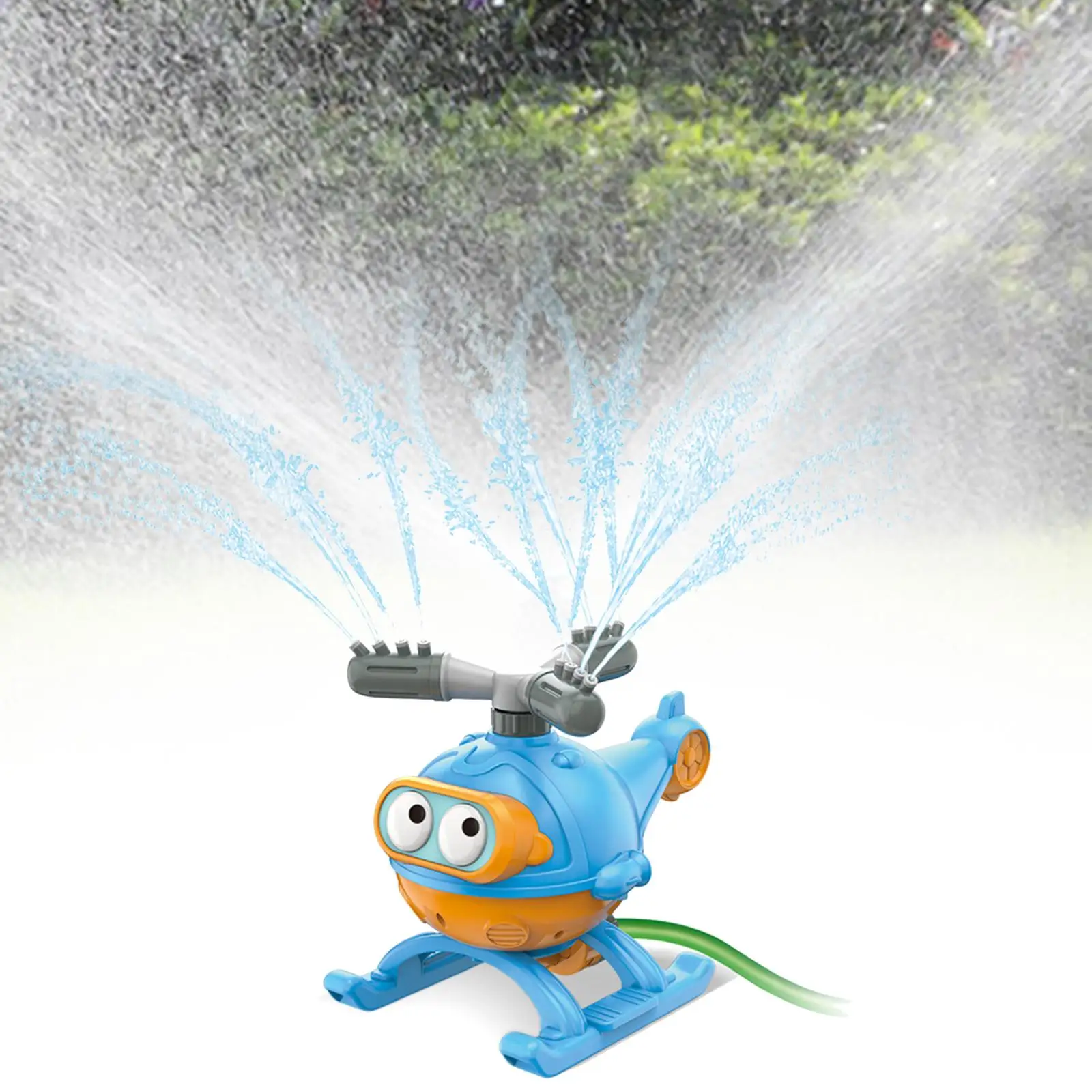 Helicopter Water Toys Backyard Game with 12 Nozzles Summer Water Sprayer Toy for Birthday Gift Parties Pool Backyard Boys Girls