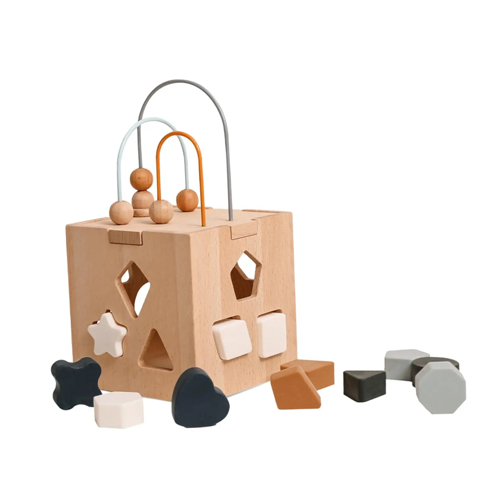 Montessori Shape Blocks Sensory Educational Matching Toddlers Shape Sorter Toys for Game Sensory Exploration Imagination